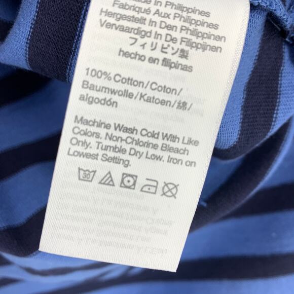 J.Crew Mariner Cloth Tunic Blue Two Tone Womens Sz S Split Neck 100% Cotton NEW - Picture 7 of 7